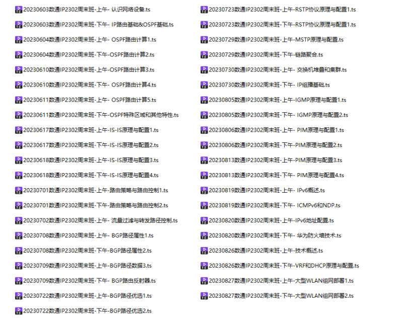 誉天最新华为HCIP-Datacom视频41讲-百晓生的资料库